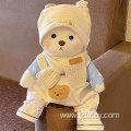 Cute plush white bear doll